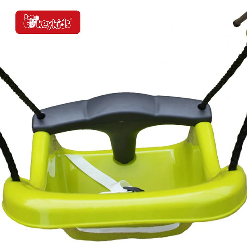 Indoor Outdoor Patio Metal Frame Toddler Folding Swing with Safety Seat W01D292